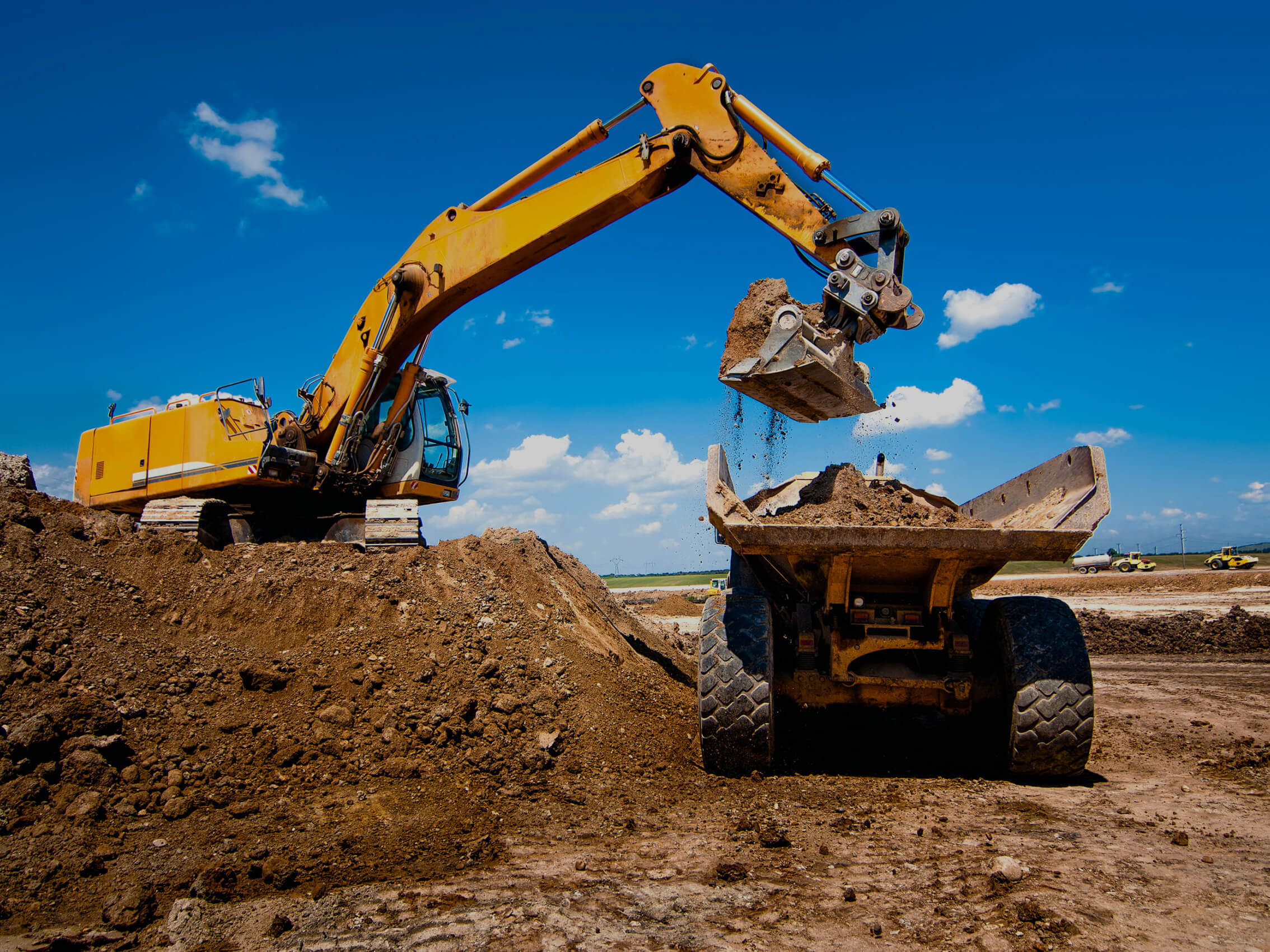 Excavator & Dump Truck