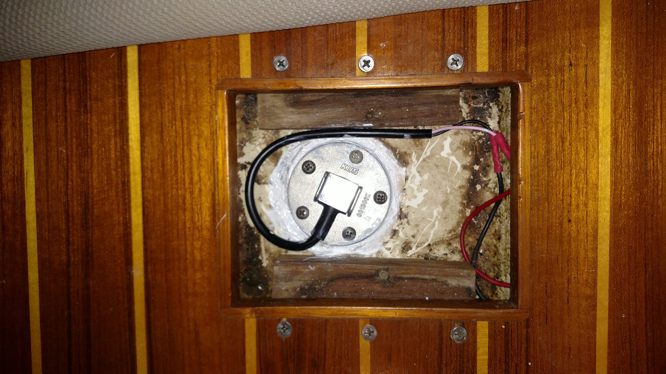 Level Sending Unit Installed in Boat